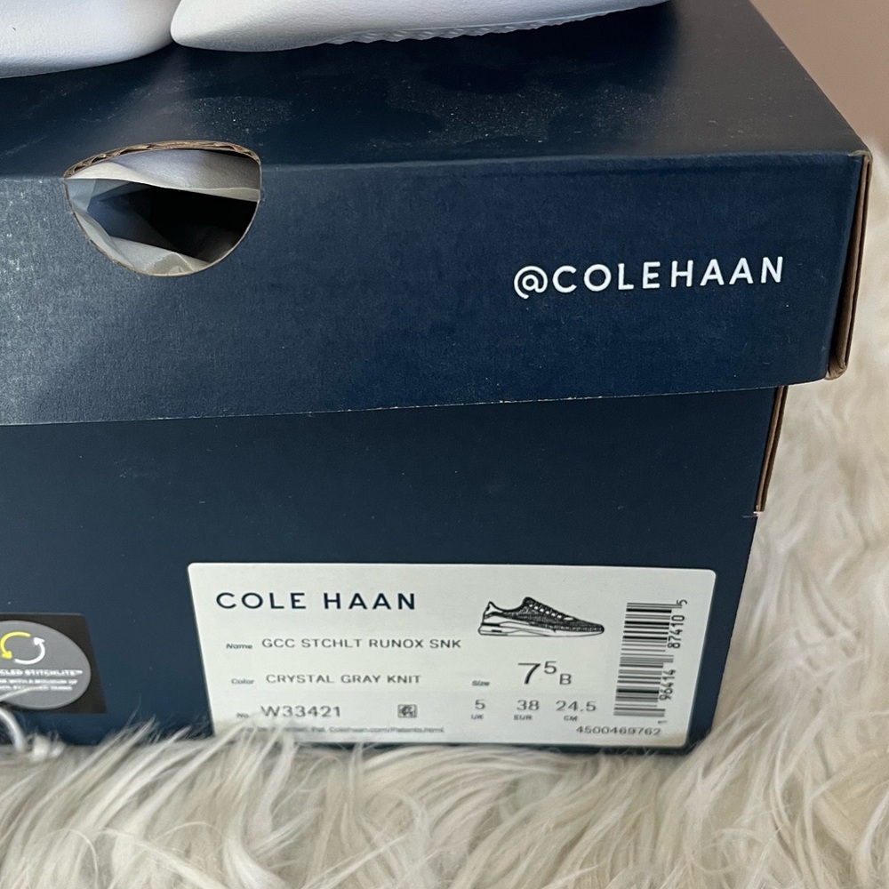 {Cole Haan} Grand Crosscourt Stitchlite RunOX Sneaker in Crystal Gray Knit - Picture 8 of 9
